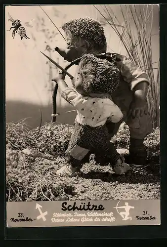 AK Mecki und Sohn bei der Jagd auf eine Biene, Sternzeichen Schütze