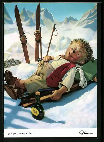 AK Mecki legt bei seiner Winterwanderung eine Pause ein