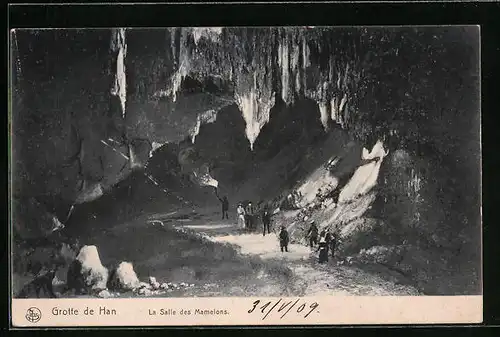 AK Grotte de Han, La Salle des Mamelons, Höhle