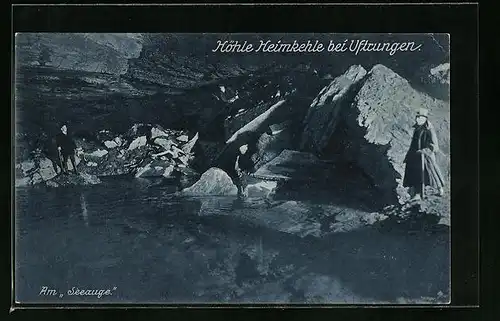 AK Uftrungen / Harz, Höhle Heimkehle, Am Seeauge
