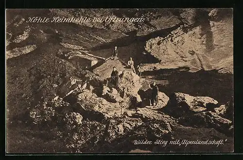 AK Uftrungen / Harz, Höhle Heimkehle, Wilder Stieg mit Alpenlandschaft