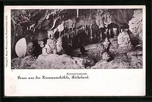 AK Rübeland / Harz, Hermannshöhle, Krystallkammer