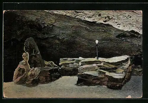 AK Barbarossa-Höhle am Kyffhäuser, Barbarossa-Stuhl und Tisch