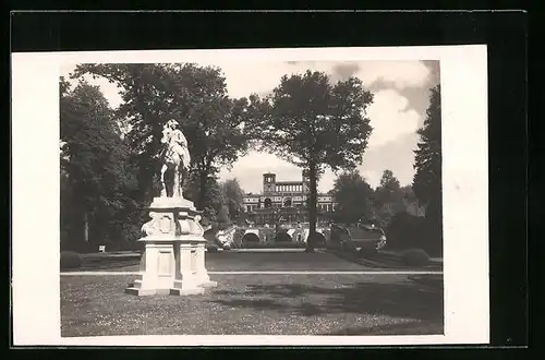 AK Potsdam, Denkmal Friedrichs des Grossen im Schlosspark von Sanssouci