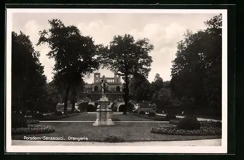 AK Potsdam, Blick zur Orangerie im Park von Sanssouci