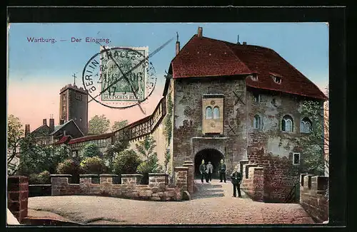 AK Eisenach, Wartburg, Der Eingang