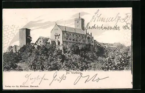 AK Eisenach, Blick zur Wartburg