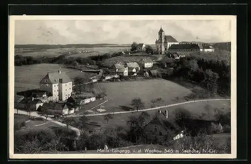 AK Maria Langegg, Ortsansicht mit Wallfahrtskirche Maria Langegg