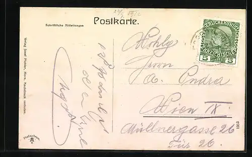 AK Rosenburg, Ortsansicht aus der Vogelschau