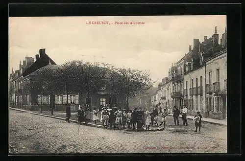 AK Le Creusot, Place des Alouettes