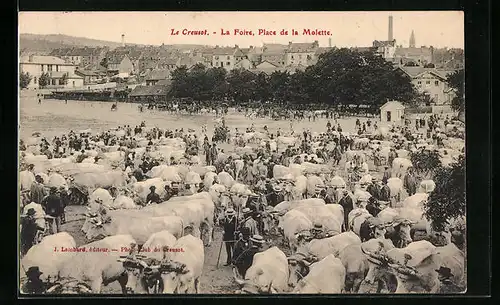 AK Le Creusot, La Foire, Place de la Molette