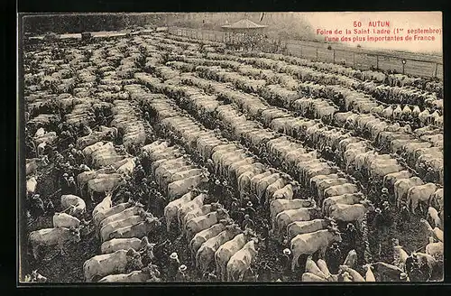 AK Autun, Foire de la Saint Ladre (1er septembre)