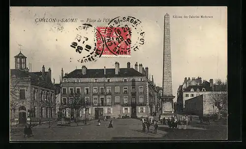 AK Chalon-sur-Saone, Place de l`Obelisque