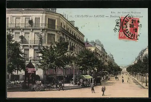 AK Chalon-sur-Saone, Boulevard de la République