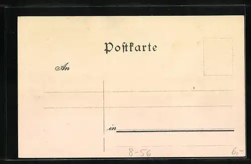 Lithographie Münchner Hofbräuhaus, Aussen- und Innenansicht