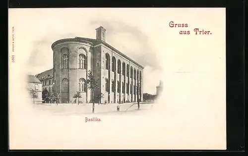 AK Trier, Blick zur Basilika