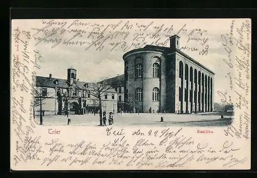 AK Trier, Partie mit Basilika