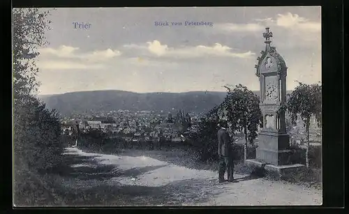 AK Trier, Panoramablick vom Petersberg
