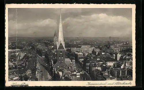 AK Hamburg, Innenstadt mit Petrikirche