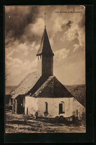 AK Buchenberg, Teilansicht mit alter Kirche