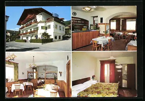 AK Schenna bei Meran, Gasthof-Pension Tannerhof, Innenansichten