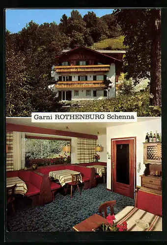 AK Schenna bei Meran, Pension Garni Rothenburg, Verdinserstrasse 45, Innenansicht