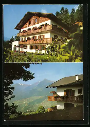 AK Schenna bei Meran, Pension Tomele-Hof, Bergerweg 9, Mehrfachansicht