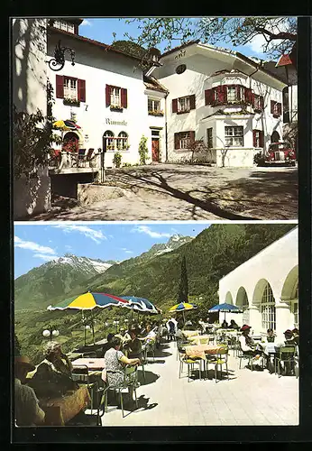 AK Dorf Tirol b. Meran, Hotel Rimmele, Terrasse