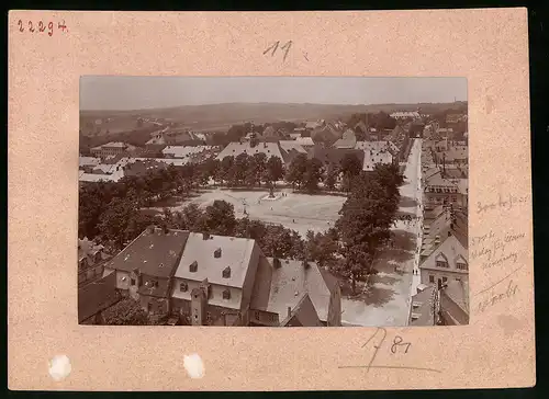 Fotografie Brück & Sohn Meissen, Ansicht Marienberg, Marktplatz und Strassenansicht