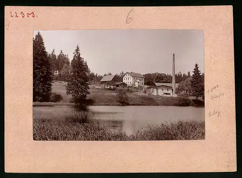 Fotografie Brück & Sohn Meissen, Ansicht Reitzenhain, Haus Neue Welt & Sägewerk