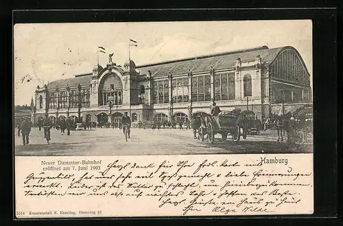 AK Hamburg, Neuer Dammtor-Bahnhof