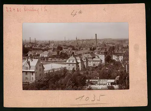 Fotografie Brück & Sohn Meissen, Ansicht Limbach i. Sa., Stadtansicht vom Amtsgericht aus