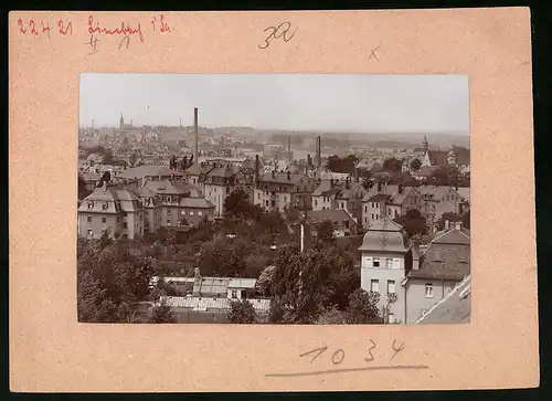 Fotografie Brück & Sohn Meissen, Ansicht Limbach i. Sa., Blick über die Stadt vom Amtsgericht aus