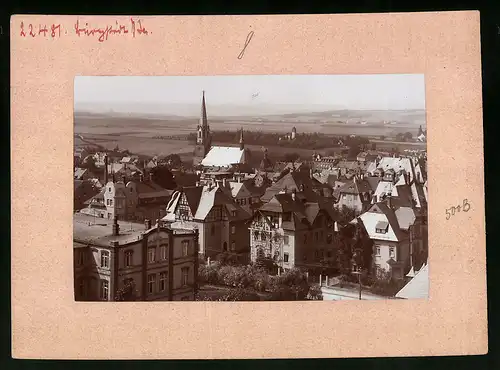 Fotografie Brück & Sohn Meissen, Ansicht Burgstädt, Blick über die Stadt zur Kirche