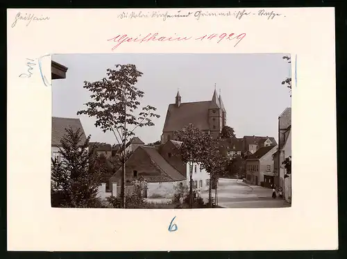 Fotografie Brück & Sohn Meissen, Ansicht Geithain, Grimmaische Strasse & Nikolaikirche