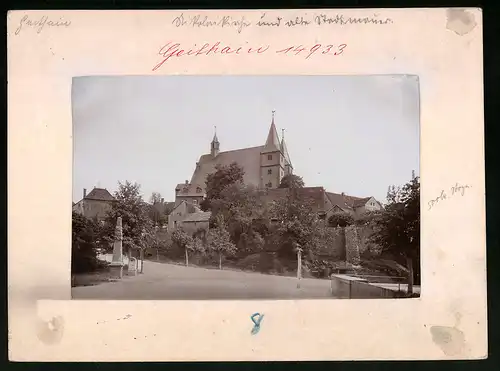 Fotografie Brück & Sohn Meissen, Ansicht Geithain, alte Stadtmauer vor der Nikolaikirche