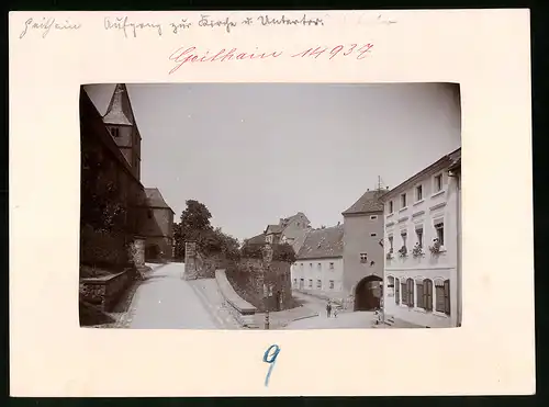 Fotografie Brück & Sohn Meissen, Ansicht Geithain, Untertor und Aufgang zur Kirche