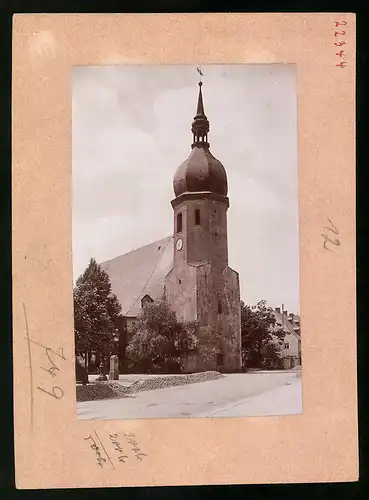 Fotografie Brück & Sohn Meissen, Ansicht Olbernhau, Strasse an der Kirche