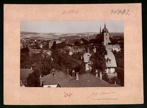 Fotografie Brück & Sohn Meissen, Ansicht Mittweida i. Sa., Blick von der 1. Bezirksschule auf die Stadt