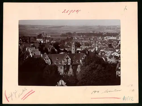 Fotografie Brück & Sohn Meissen, Ansicht Glauchau, Blick über die Stadt mit dem Schloss