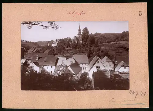 Fotografie Brück & Sohn Meissen, Ansicht Liebstadt i. Sa., Blick in den Ort mit Kirche