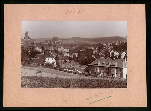 Fotografie Brück & Sohn Meissen, Ansicht Oederan i. Sa., Teilansicht des Ortes mit Wohnhäusern