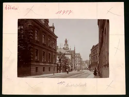 Fotografie Brück & Sohn Meissen, Ansicht Döbeln, Blick in die Königstrasse