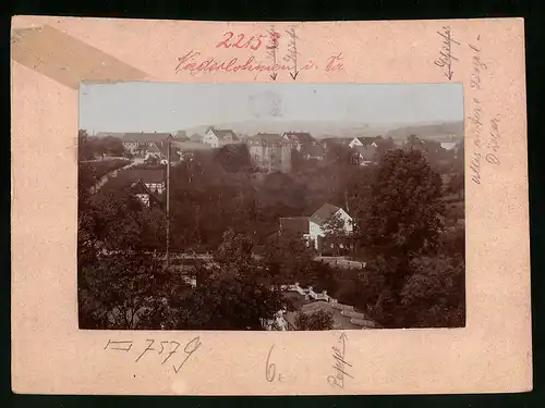 Fotografie Brück & Sohn Meissen, Ansicht Niederlohmen, Blick auf den Ort mit Wohnhäusern