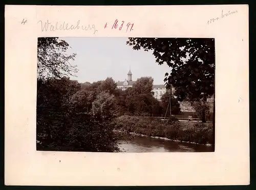 Fotografie Brück & Sohn Meissen, Ansicht Waldenburg i. Sa., Blick auf das Fürstliches Residenzschloss