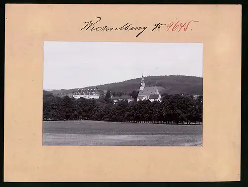 Fotografie Brück & Sohn Meissen, Ansicht Wechselburg a. d. Mulde, Blick auf das Schloss Wechselburg
