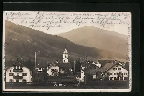 AK Altenau, Ortspartie mit Kirche