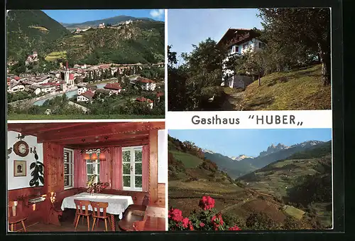 AK Klausen, Gasthaus Huber, Pardell 50, Innenansicht, Ortspartie