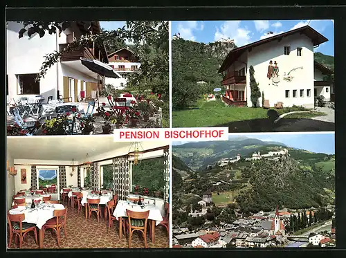 AK Klausen /Eisacktal, Pension Bischofhof, Griesbrugg 20, Innenansicht, Terrasse