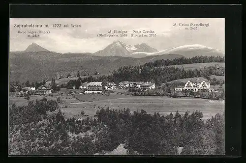 AK Soprabolzano sul Renon, Ortsansicht mit Umgebung